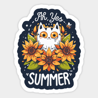 Summer Kitten Sniffles - Allergic Cat Sticker